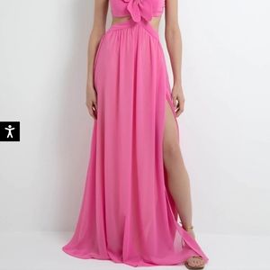 PatBo Pink Flower Halter Dress size 6